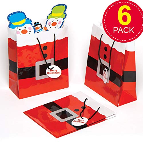 Baker Ross AC167 Mikulás Ruha Ajándék Táska - Csomag 6, Value Pack Kreatív Művészeti Kellékek Gyerekeknek, Karácsonyi