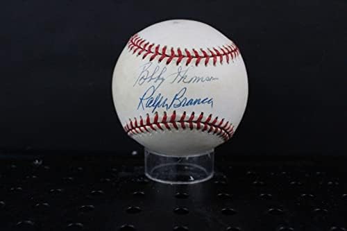 Bobby Thomson Ralph Branca Aláírt Baseball Autogramot Auto PSA/DNS W29122 - Dedikált Baseball