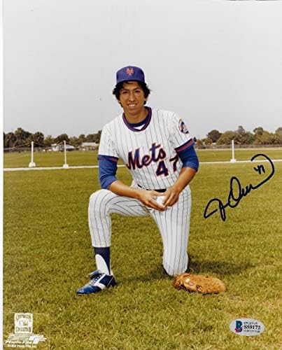 Jesse Orosco Aláírt New York Mets 8x10 Fotó Beckett Hitelesített - Dedikált MLB Fotók