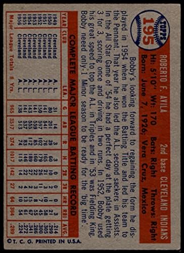 1957 Topps 195 Bobby Avila Cleveland indians (Baseball Kártya) VG/EX Indiánok