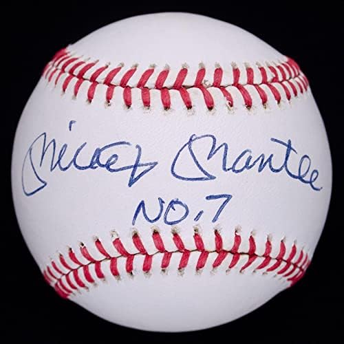 A Legjobb Mickey Mantle NEM.7 Aláírt OAL Baseball Hó Fehér PSA Osztályozott 9! - Dedikált Baseball