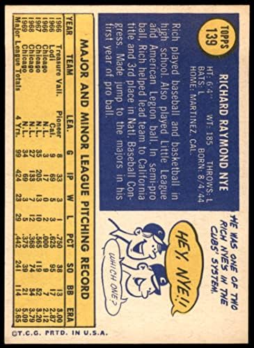 1970 Topps 139 Gazdag Nye St. Louis Cardinals (Baseball Kártya) VG Bíborosok