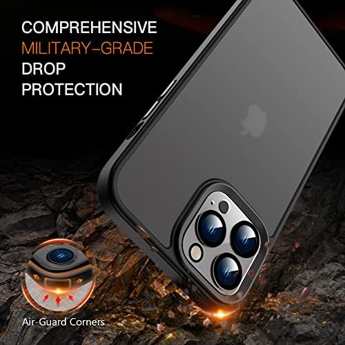 yootech [5 az 1-ben Tervezett iPhone 13 Pro Max Esetében,2 Csomag Edzett Üveg kijelző Védő fólia + 2 Csomag Kamera Lencséjét