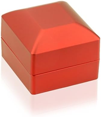 Geff Ház Eljegyzési Ékszert, Gyűrűt Doboz LED (Piros)
