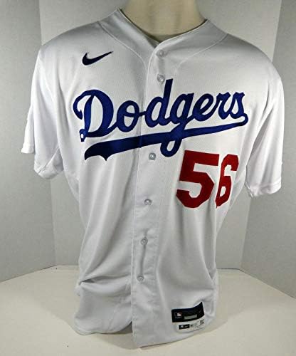 2020-ig a Los Angeles Dodgers Adam Kolarek 56 Játék Kiadott Pos Használt Fehér Jersey ASG - Játék Használt MLB Mezek