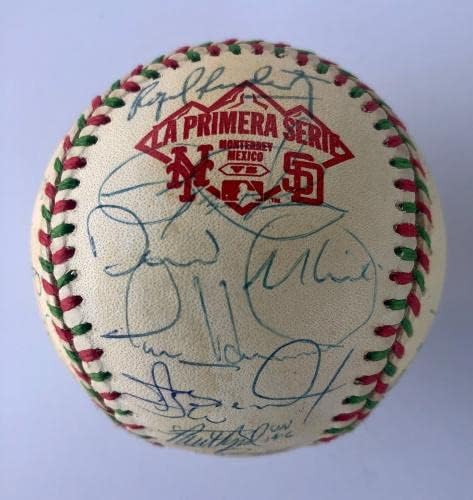*RITKA*1996-BAN NEW YORK METS La PRIMERA - Mexikói sorozat a csapat aláírt labdát 33 szigma SZÖVETSÉG - Dedikált Baseball
