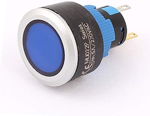 X-mosás ragályos 15.5 mm, DC 12V Kék LED 5 Pin SPDT Reteszelés Nyomógomb Kapcsoló(Interruttore egy pulsante egy scatto