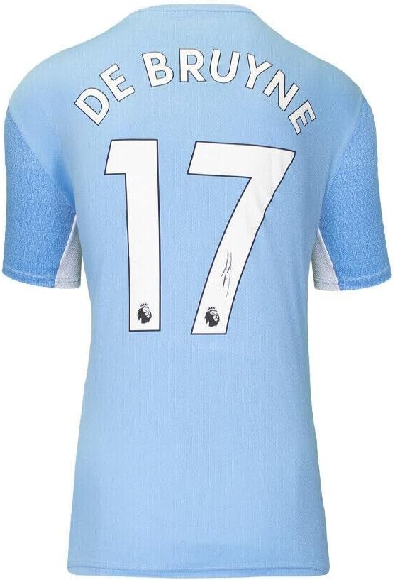 Kevin De Bruyne Aláírt A Manchester City Ing: Haza, 2021-22 Autogramot Jersey - Dedikált Foci Mezek
