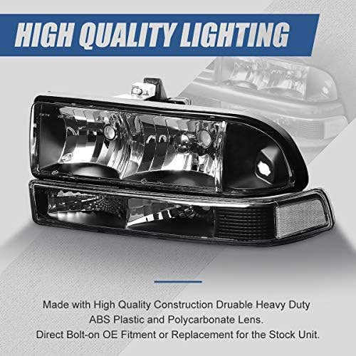 Auto-Dinasztia [Halogén Modell] 4db Gyári Stílus Fényszórók Közgyűlés a Lökhárító, Lámpák Kompatibilis Chevy S10 Blézer