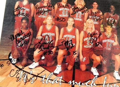 1999-00 Délkeleti Missouri Állami Női Kosárlabda Csapat Aláírt Poszter 14 Auto van - Dedikált Egyetemi Kosárlabda