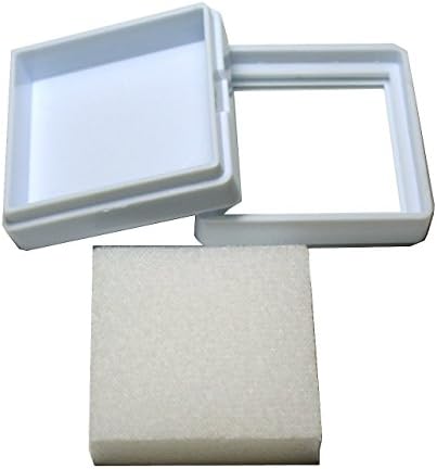 GOLbox 20 Db 4x4cm. Fehér Felső Üveg Kijelző Doboz Kő, Drágakő, Ékszer Kő Érme Jar Konténer
