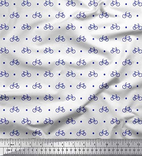Soimoi Pamut Jersey Anyagból Diamond & Kerékpár Shirting Szövet képeket Udvaron 58 cm Széles
