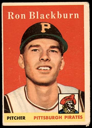 1958 Topps 459 Ron Blackburn Pittsburgh Pirates (Baseball Kártya) Dean Kártyák 2 - JÓ Kalózok