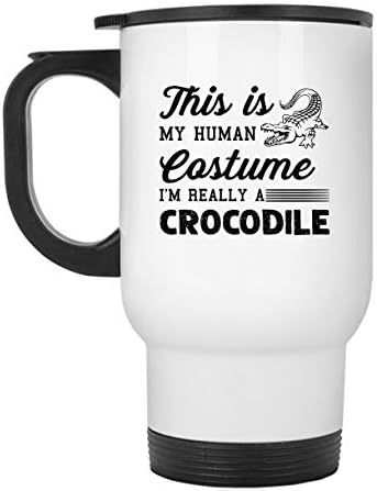 Én Tényleg Egy Krokodil Utazási Bögre, Rozsdamentes Acél Csésze (Ezüst Bögre)