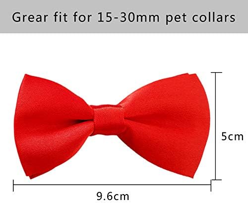 JpGdn 2db 3.8 × 2 Fekete Piros Kis Kutyák csokornyakkendőt a Kiskutyák Macskák Esküvő, Születésnapi Party Gallér Varázsa
