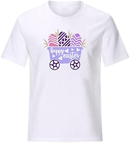 Boldog Húsvéti Póló, Női Aranyos Nyuszi Arcát Vicces Girls T-Shirt Maximum Trendi Tavaszi T-Shirt Rövid Ujjú Tunika