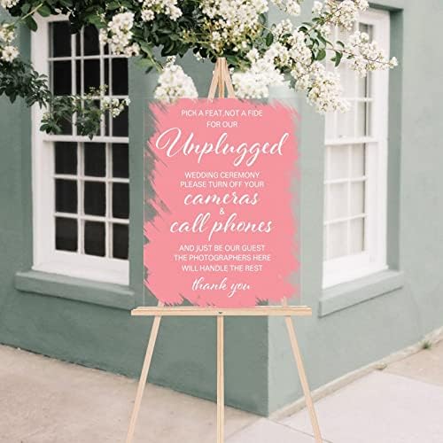 Alioyoit Testreszabható Esküvői Üdvözlő Táblát, Puha Rózsaszín Luxus Akril Esküvő Jele, Vintage Esküvői Üdvözlés Jele