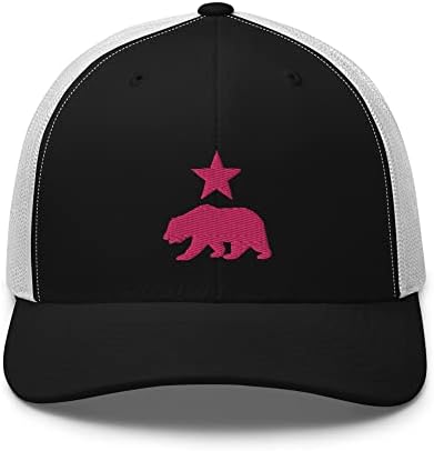 RIVEMUG Nők Kaliforniai Prémium baseballsapkás Hímzett Medve, Csillag Ívelt Bill Közepén Korona Snapback Hálós Sapka